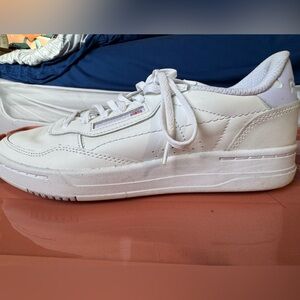 Reebok Court Peak Sneakers in White and Lucid Lilac